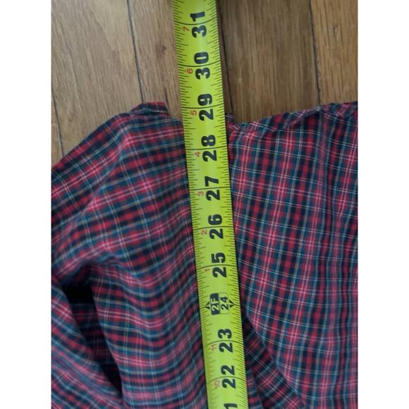 Polo Ralph Lauren Vintage Casual dress Wanita red plaid Size 14 A001819 - Picture 6 of 7